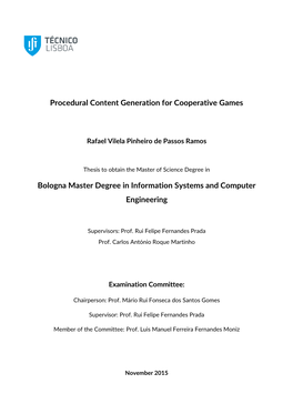 Procedural Content Generation for Cooperative Games Bologna