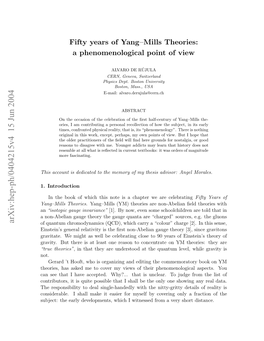 Fifty Years of Yang-Mills Theories: a Phenomenological Point of View