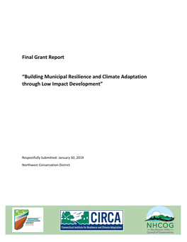 Final Grant Report “Building Municipal Resilience and Climate Adaptation