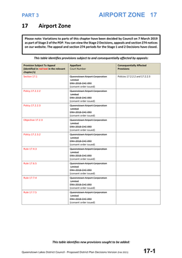 Annotated Appeals Chapter 17: Airport Zone