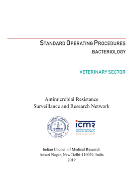 2019-Standard Operating Procedures- Bacteriology- Veterinary Sector