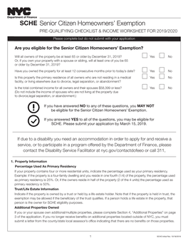 Senior Citizen Homeowners' Exemption