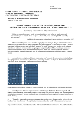 (I) Functions of Metadata in Statistical Production