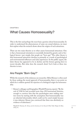 What Causes Homosexuality?