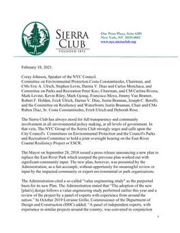 2021-2-18 Sierra Club Urges a Hearing