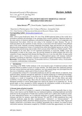 Isolation and Hplc Method Development for Filixic Acid