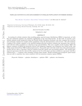 Arxiv:1611.08305V1 [Astro-Ph.GA] 24 Nov 2016