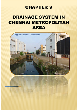 Chapter V Drainage System in Chennai Metropolitan Area