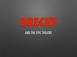 Brecht on Theatre