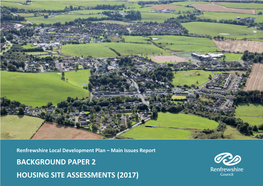 BACKGROUND PAPER 2 HOUSING SITE ASSESSMENTS (2017) Background Paper 2 – Housing Site Assessments – February 2017 – Page 1
