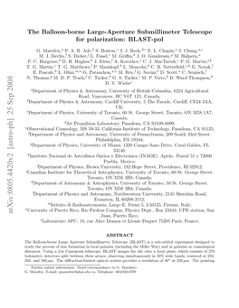 The Balloon-Borne Large-Aperture Submillimeter Telescope For