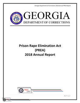 Prison Rape Elimination Act (PREA) 2018 Annual Report