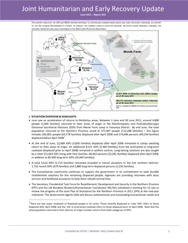 Joint Humanitarian and Early Recovery Update June 2011 – Report #33