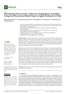 Using Sex Pheromone-Baited Traps in Apple Orchards in Chile