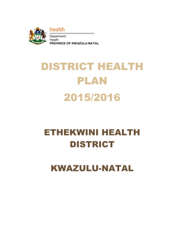 District Health Plans 2015/2016