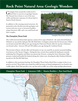 Rock Point Natural Area: Geologic Wonders