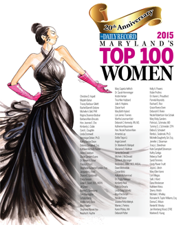Maryland's Top 100 Women for 2015!