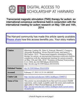 Transcranial Magnetic Stimulation