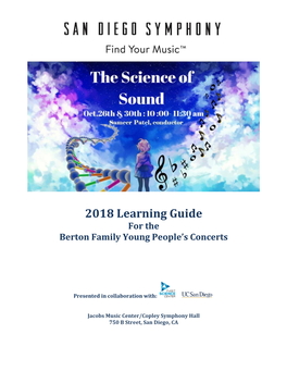2018 Learning Guide for the Berton Family Young People’S Concerts