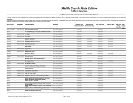 Middle Search Main Edition Other Sources