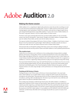 Adobe® Audition® 2.0