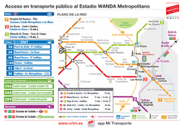 Acceso En Transporte Público Al Estadio WANDA Metropolitano