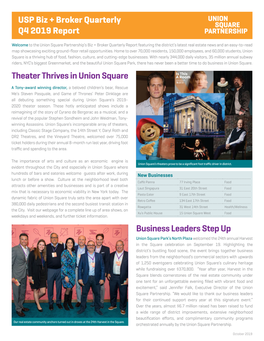 USP Biz + Broker Quarterly Q4 2019 Report Theater Thrives in Union