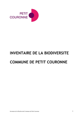 Inventaire De La Biodiversite Commune De Petit Couronne
