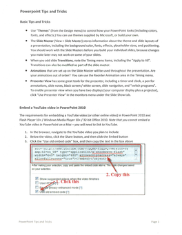 Powerpoint Tips and Tricks