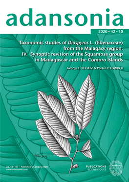 Taxonomic Studies of Diospyros L. (Ebenaceae) from the Malagasy Region