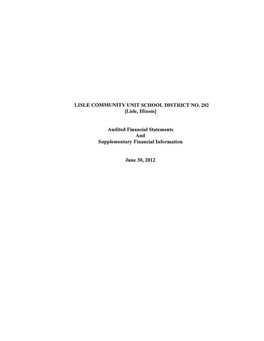 Audited Financial Statements and Supplementary Financial Loiormation