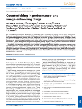 Counterfeiting in Performance