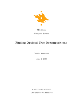 Finding Optimal Tree Decompositions