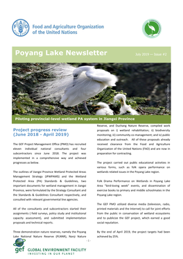 Poyang Lake Newsletter July 2019 — Issue #2