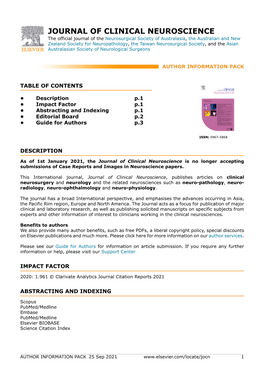 Journal of Clinical Neuroscience