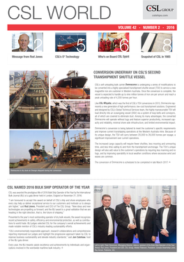 Download the Report on CSL’S Website Or Order a Printed Copy at Cslinfo@Cslships.Com