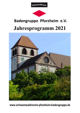 Jahresprogramm 2021