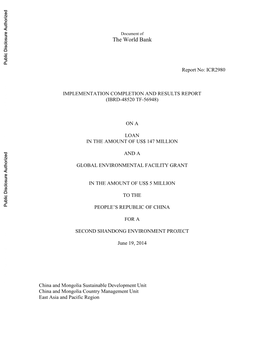 World Bank Document