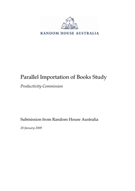 Parallel Importation of Books Study