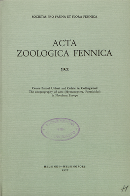 Acta Zoologica Fennica