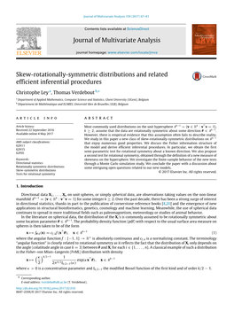 Skew-Rotationally-Symmetric Distributions and Related Efficient Inferential Procedures