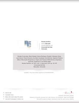 Redalyc.Effect of Microcystis Aeruginosa on Organs and Tissues of White Shrimp (Litopenaeus Vannamei) Postlarvae in Low-Salinit