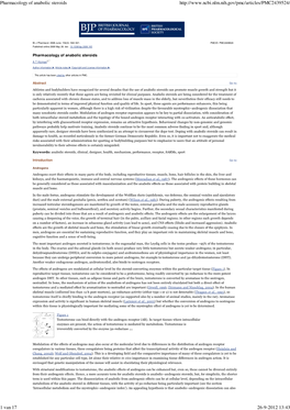 Pharmacology of Anabolic Steroids