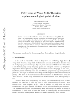 Fifty Years of Yang-Mills Theories: a Phenomenological Point of View