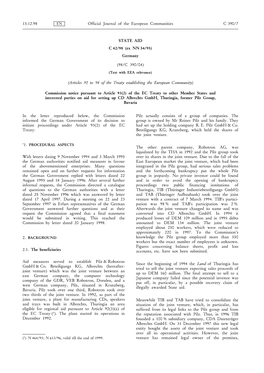 (98/C 390/04) (Articles 92 to 94 of the Treaty Establishing the European