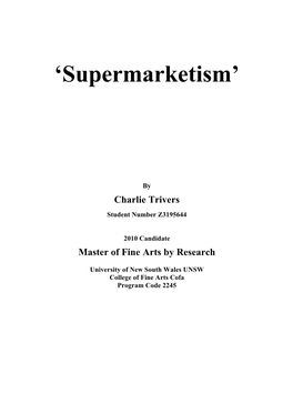 'Supermarketism'