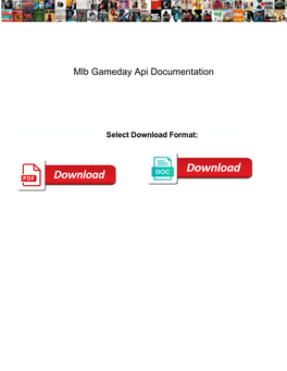 Mlb Gameday Api Documentation