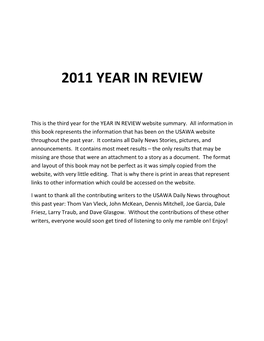 2011 Year in Review