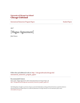 [Hague Agreement] Julia Haines