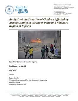 Analysis of the Situation of Children Affected by Armed Conflict in the Niger Delta and Northern Region of Nigeria